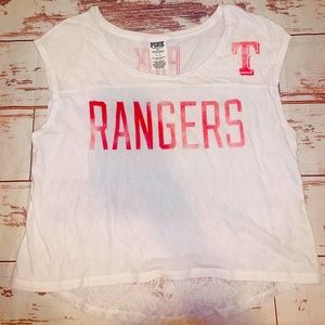 PINK! Texas Rangers Crop Top!